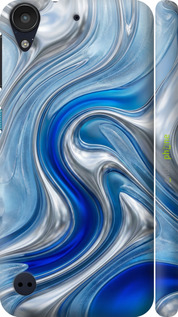 3D пластиковый глянцевый чехол 'Liquid Chrome' для HTC Desire 530 изображение 3