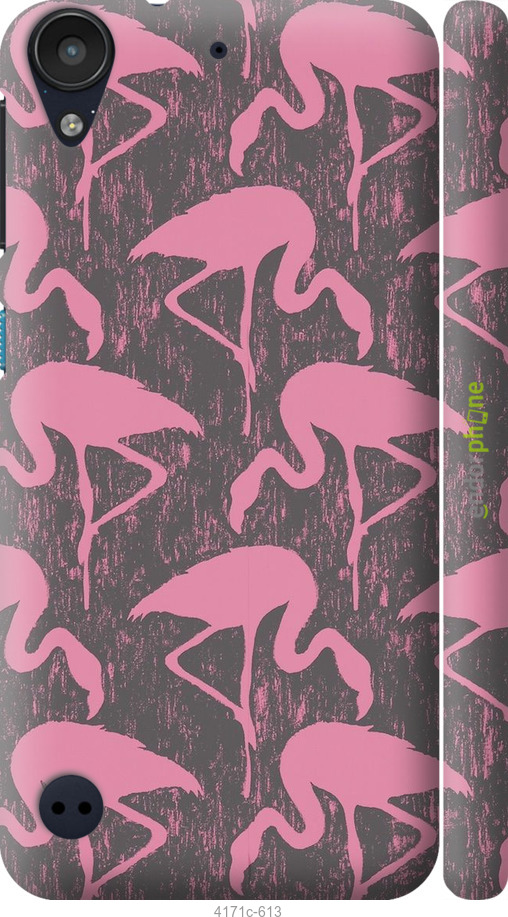3D пластиковий глянцевий чехол Vintage-Flamingos для HTC Desire 530 - 4171c-613 изображение 
