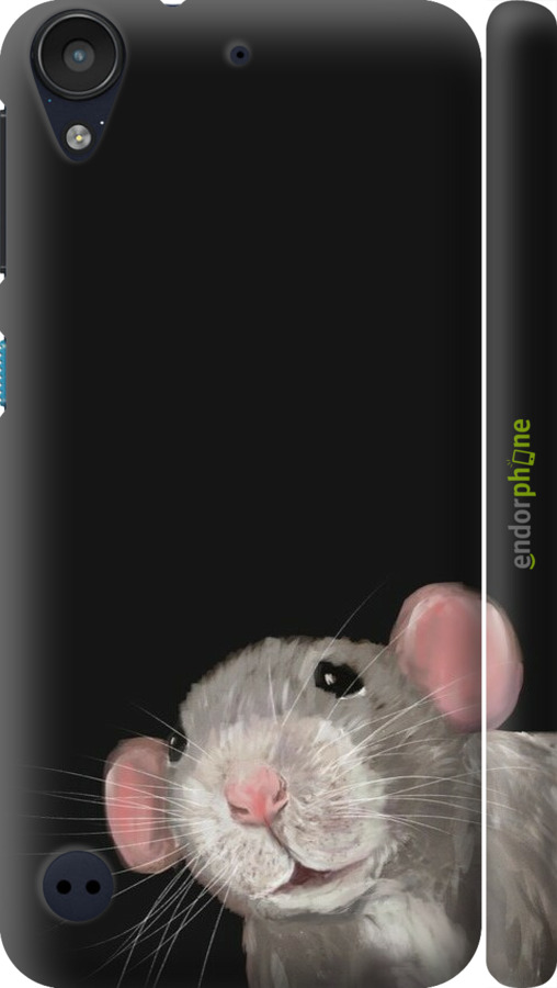 3D пластиковый глянцевый чехол The Peeking Rat для HTC Desire 530 - 6442c-613 изображение 