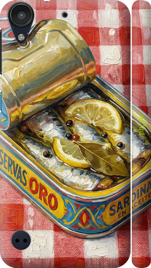 3D пластиковый глянцевый чехол Vintage Sardine Tin Phone для HTC Desire 530 - 6772c-613 изображение 