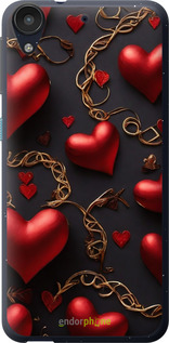 Силіконовий чехол Сердечки для HTC Desire 530 - 5831u-613 изображение 