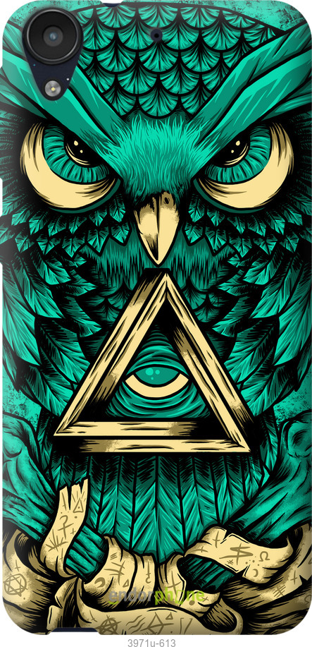 Силиконовый чехол Сова Арт-тату для HTC Desire 630 - 3971u-454 изображение 