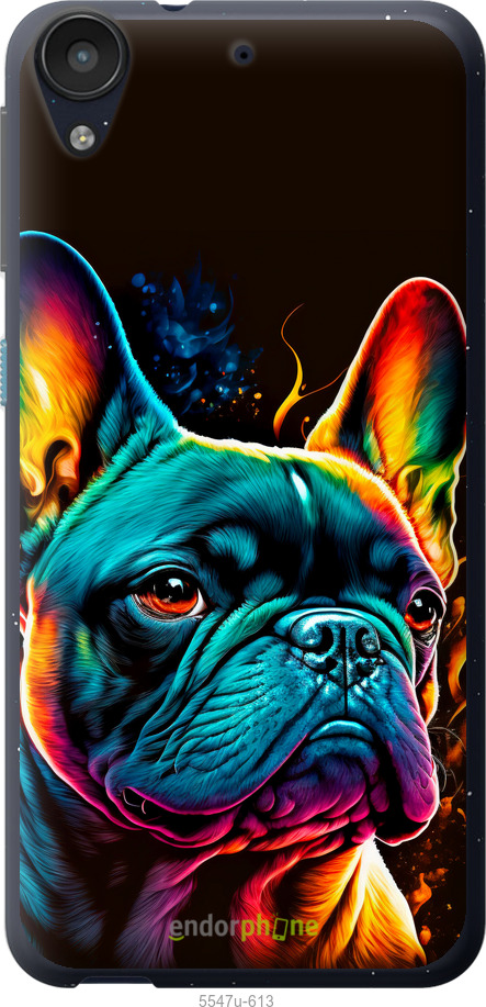 Силиконовый чехол Яркий бульдог для HTC Desire 630 - 5547u-454 изображение 