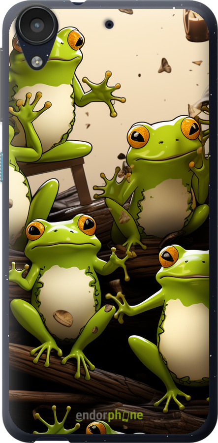 Силиконовый чехол Жабки для HTC Desire 530 - 5656u-613 изображение 