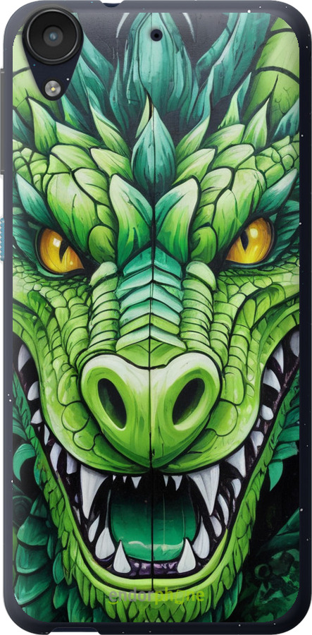 Силиконовый чехол Зелёный дракон для HTC Desire 630 - 5816u-454 изображение 