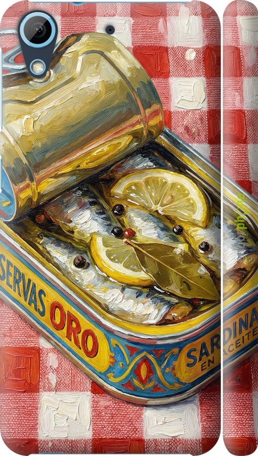 3D пластиковый матовый чехол Vintage Sardine Tin Phone для HTC Desire 628 Dual Sim - 6772m-949 изображение 