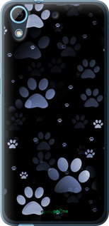 Силиконовый чехол С синими отпечатками лап для HTC Desire 628 Dual Sim - 6441u-949 изображение 