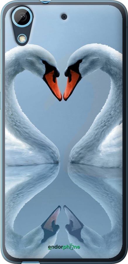 Силиконовый чехол Лебеди для HTC Desire 628 Dual Sim - 6007u-949 изображение 