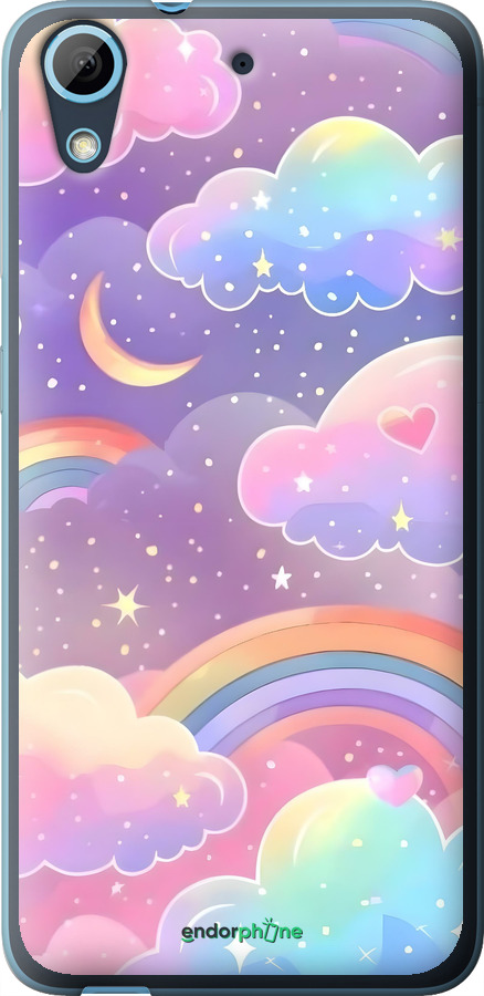 Силиконовый чехол Облака и радуга для HTC Desire 628 Dual Sim - 6312u-949 изображение 