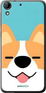 Силиконовый чехол Корги для HTC Desire 728G - 6280u-145 изображение 