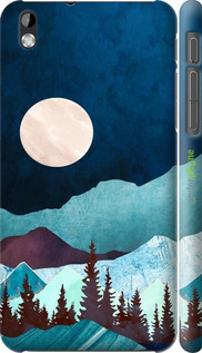 3D пластиковий матовий чехол Гірська ідилія нічний краєвид для HTC Desire 816 - 6488m-169 изображение 