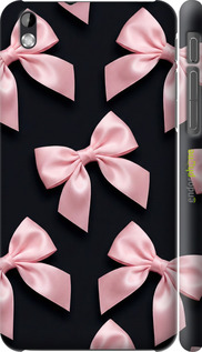 3D пластиковый матовый чехол Coquette Ribbons Dark Coquette для HTC Desire 816 - 6767m-169 изображение 