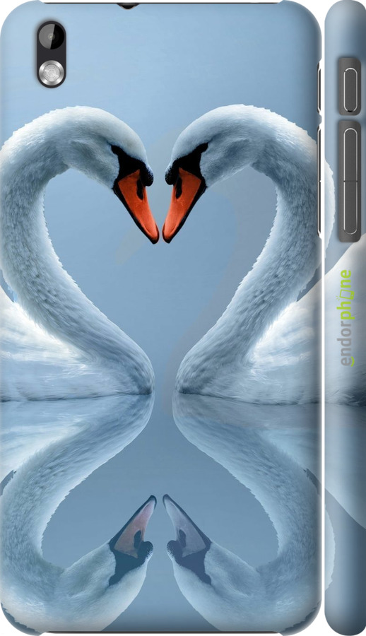 3D пластиковий матовий чехол Лебеді для HTC Desire 816 - 6007m-169 изображение 