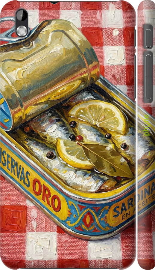3D пластиковый матовый чехол Vintage Sardine Tin Phone для HTC Desire 816 - 6772m-169 изображение 