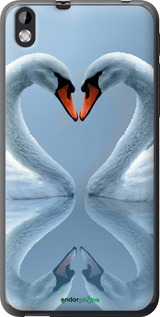 Силіконовий чехол Лебеді для HTC Desire 816 - 6007u-169 изображение 