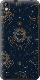 Силіконовий чехол Celestial Harmony: Sun & Moon Gold Mystic Pattern для HTC Desire 816 - 6778u-169 изображение 