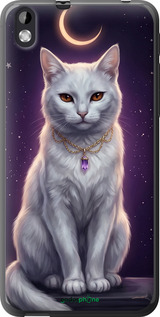 Силиконовый чехол Mystic White Cat Gothic Dark Purple Gold для HTC Desire 816 - 6805u-169 изображение 