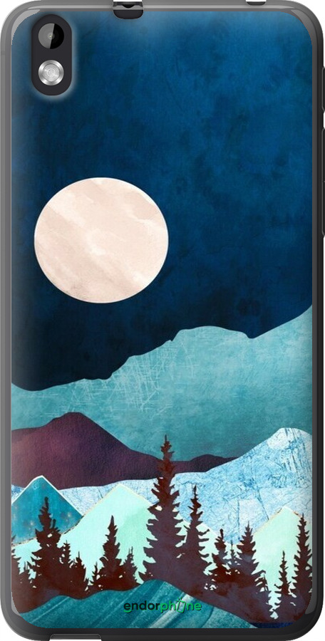 Силиконовый чехол Горная идиллия ночной пейзаж для HTC Desire 816 - 6488u-169 изображение 