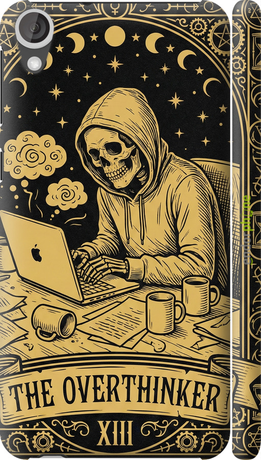 3D пластиковый глянцевый чехол The Overthinker для HTC Desire 820 - 6774c-133 изображение 