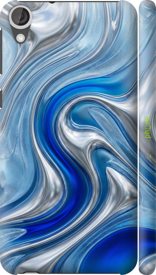 3D пластиковый глянцевый чехол Liquid Chrome для HTC Desire 820 - 6781c-133 изображение 