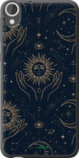 Силіконовий чехол Celestial Harmony: Sun & Moon Gold Mystic Pattern для HTC Desire 820 - 6778u-133 изображение 