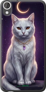 Силиконовый чехол Mystic White Cat Gothic Dark Purple Gold для HTC Desire 820 - 6805u-133 изображение 