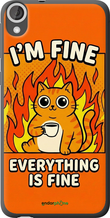 Силиконовый чехол Funny Cat для HTC Desire 820 - 6786u-133 изображение 