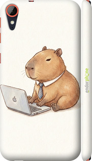 3D пластиковый матовый чехол 'Funny Capybara CEO Working' для HTC Desire 830 изображение 1