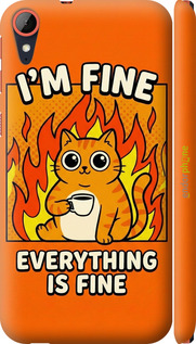 3D пластиковый матовый чехол 'Funny Cat' для HTC Desire 830 изображение 3