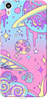 Силиконовый чехол Розовая галактика для HTC Desire Eye - 4146u-470 изображение 