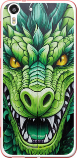 Силиконовый чехол Зелёный дракон для HTC Desire Eye - 5816u-470 изображение 