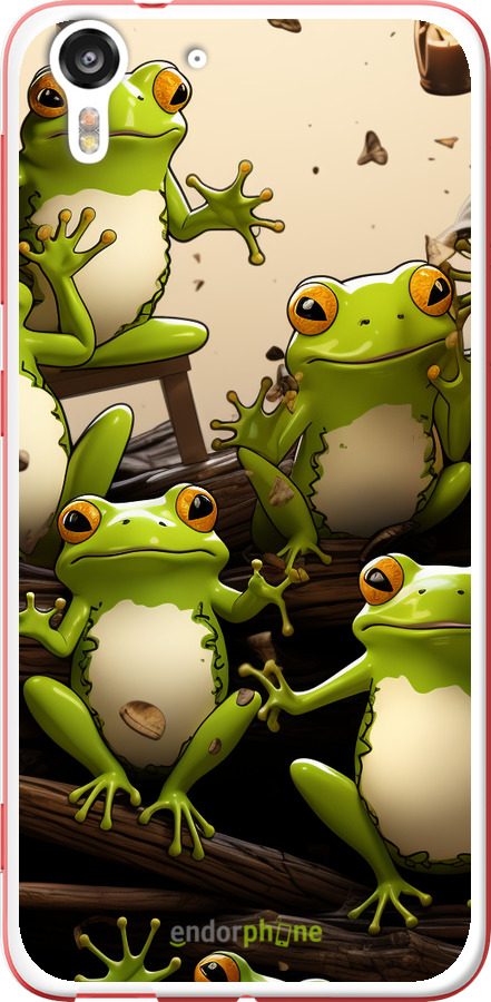 Силиконовый чехол Жабки для HTC Desire Eye - 5656u-470 изображение 