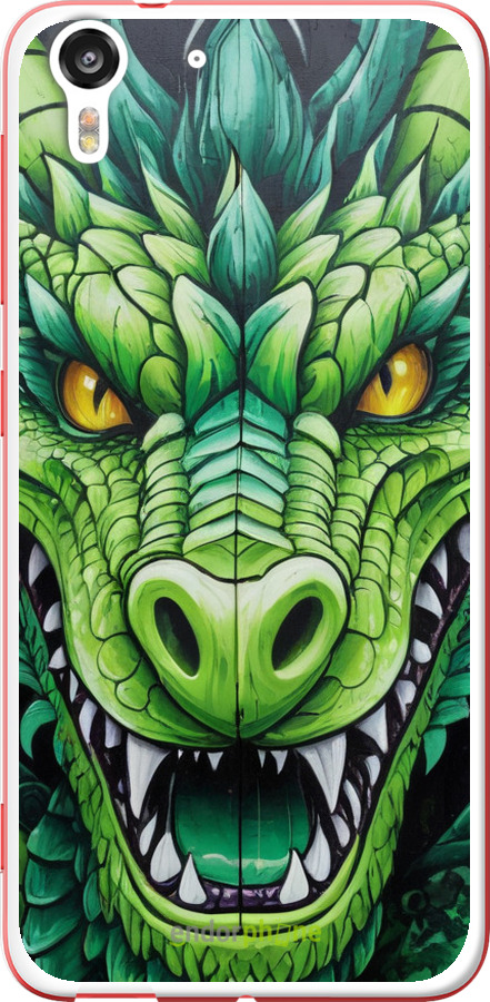 Силиконовый чехол Зелёный дракон для HTC Desire Eye - 5816u-470 изображение 