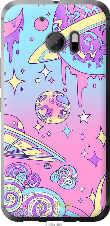 Силіконовий чехол Рожева галактика для HTC 10 - 4146u-464 изображение 