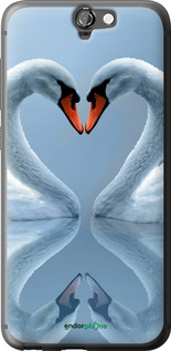 Силиконовый чехол Лебеди для HTC One A9 - 6007u-156 изображение 