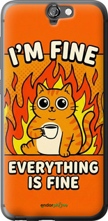 Силиконовый чехол Funny Cat для HTC One A9 - 6786u-156 изображение 