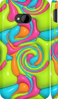 3D пластиковий глянцевий чохол 'Y2K Jelly Dream' для HTC One M7 зображення 3