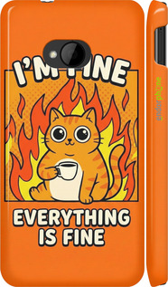3D пластиковый глянцевый чехол 'Funny Cat' для HTC One M7 изображение 9