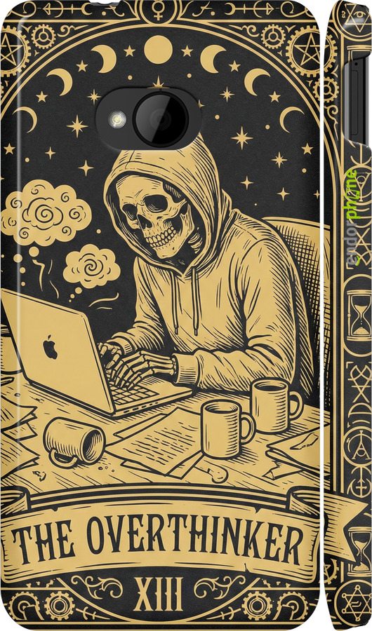 3D пластиковий глянцевий чехол The Overthinker для HTC One M7 - 6774c-36 изображение 