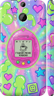 3D пластиковый глянцевый чехол 'Y2K Aesthetic Retro Pet: Годуй мене кавою' для HTC One M8 изображение 7