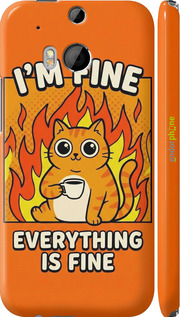 3D пластиковый глянцевый чехол 'Funny Cat' для HTC One M8 изображение 5