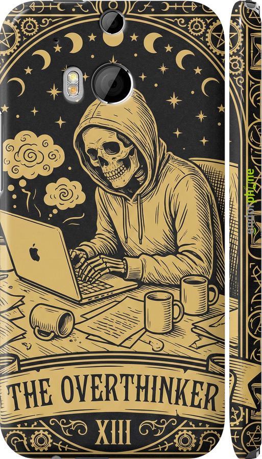 3D пластиковый глянцевый чехол The Overthinker для HTC One M8 dual sim - 6774c-55 изображение 