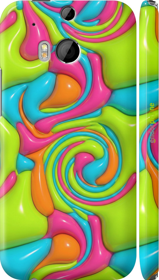 3D пластиковый глянцевый чехол Y2K Jelly Dream для HTC One M8 - 6780c-30 изображение 
