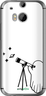 Силиконовый чехол Привидение астроном для HTC One M8 dual sim - 6444u-55 изображение 