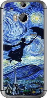 Силиконовый чехол С изображением Мэри Поппинс «Звездная ночь» для HTC One M8 dual sim - 6487u-55 изображение 