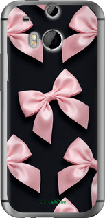 Силиконовый чехол 'Coquette Ribbons Dark Coquette' для HTC One M8 dual sim изображение 1