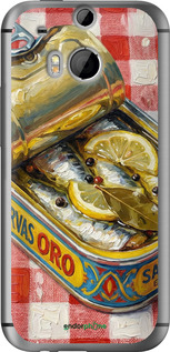 Силиконовый чехол 'Vintage Sardine Tin Phone' для HTC One M8 dual sim изображение 3