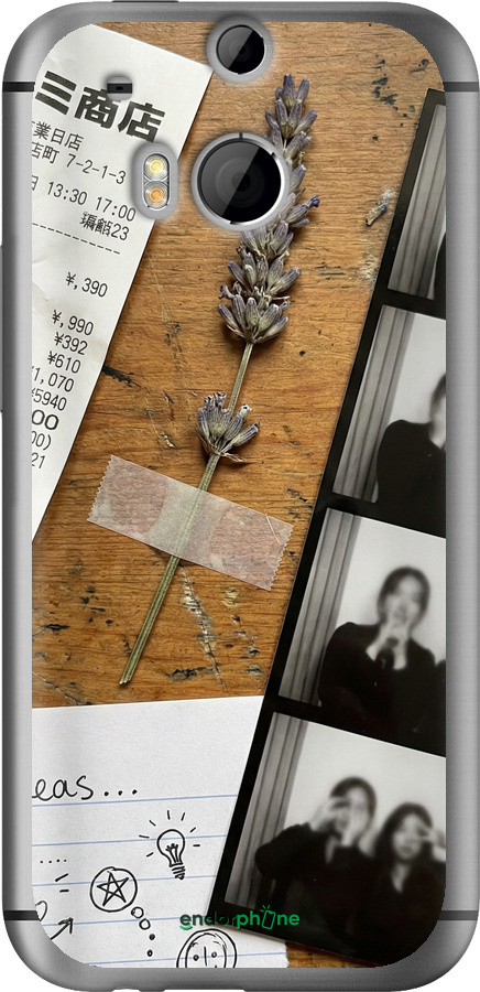 Силиконовый чехол Aesthetic Scrapbook Collage для HTC One M8 dual sim - 6773u-55 изображение 
