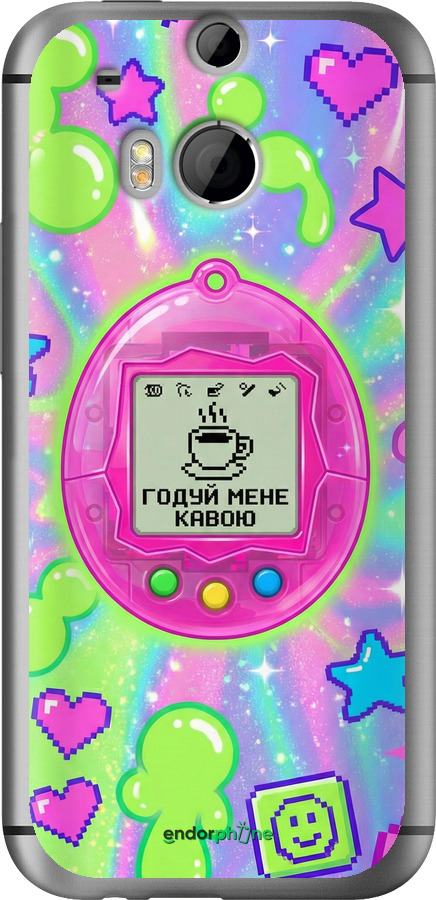 Силиконовый чехол Y2K Aesthetic Retro Pet: Годуй мене кавою для HTC One M8 - 6784u-30 изображение 