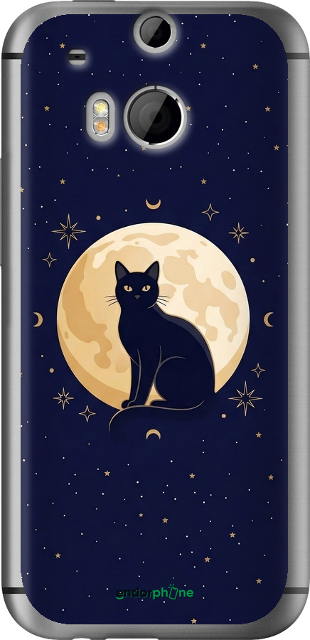 Силіконовий чехол Cute Cat Celestial/Witchy для HTC One M8 - 6787u-30 изображение 